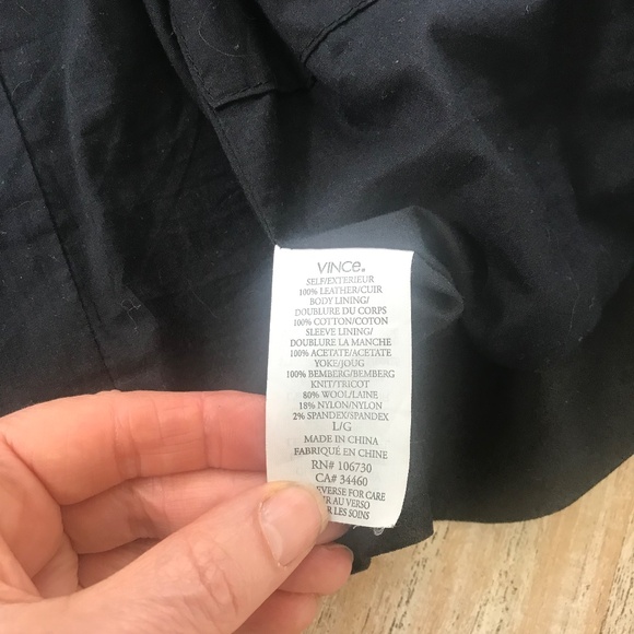 Vince Leather Jacket - Picture 2 of 8